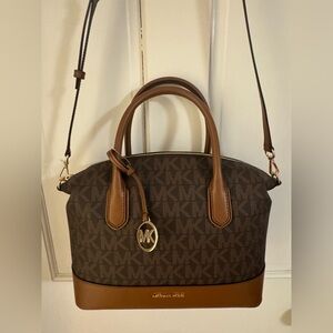 Michael Kors Women's Brown Hyde Brown Med Satchel Shoulder Bag NWT